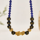 FuAttract Wisdom & Protection Feng Shui Pixiu Lapis Lazuli & Black Onyx Necklace - image 1