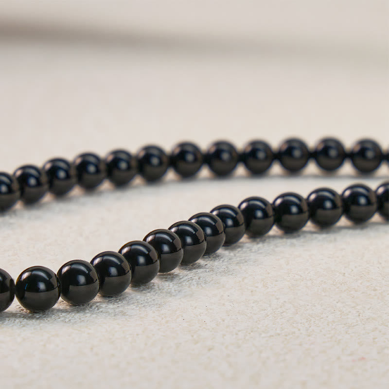 FuAttract Wealth & Protection Powerful Double Pixiu Black Obsidian Necklace - image 4