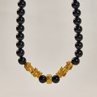 FuAttract Wealth & Protection Powerful Double Pixiu Black Obsidian Necklace - image 2