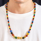 FuAttract Pixiu with Colorful Agate Energy Stones Sacred Spiritual Amulet for Protection Necklace - image 3