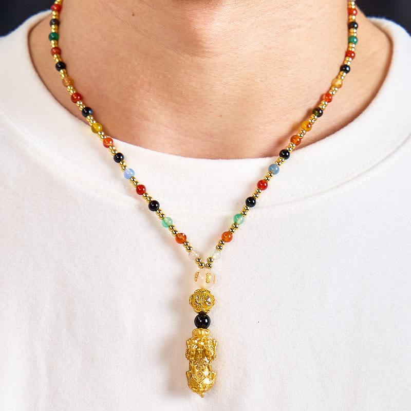 FuAttract Good Fortune & Success Rainbow Agate Bead Pixiu for Wealth Attraction Necklace - image 4