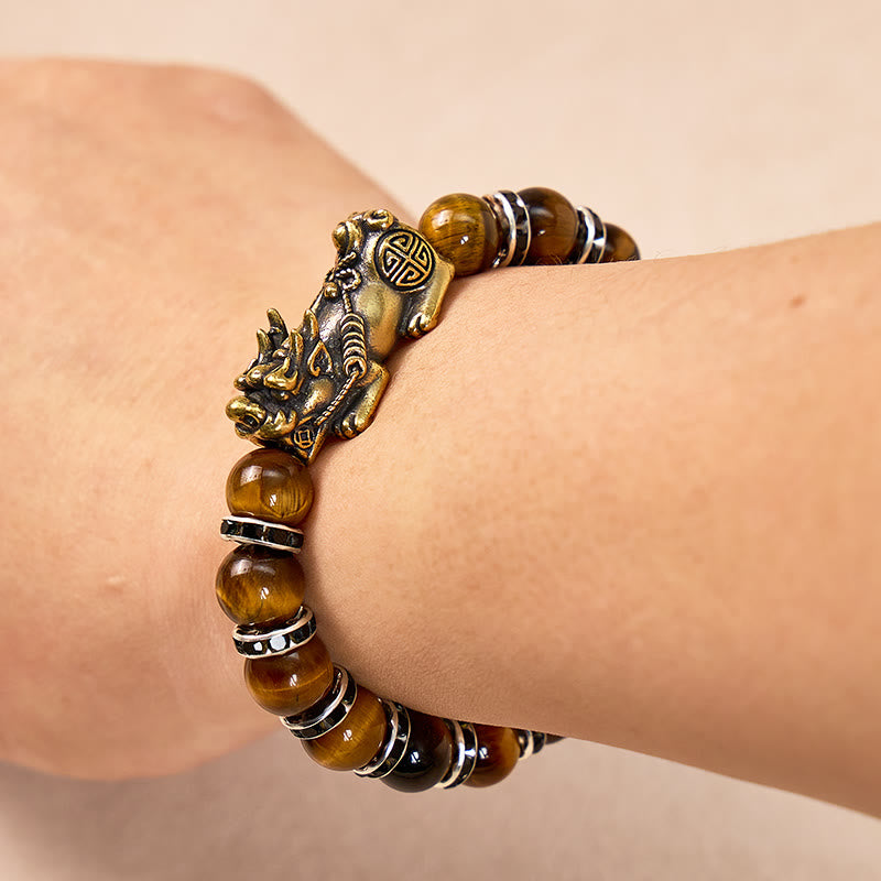 FuAttract Success & Abundance Powerful Tiger's Eye Courage Pixiu Bracelet - image 3
