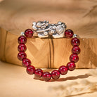FuAttract Abundance & Protection Natural Stone Pixiu Healing Crystal Ring - Garnet - image 0