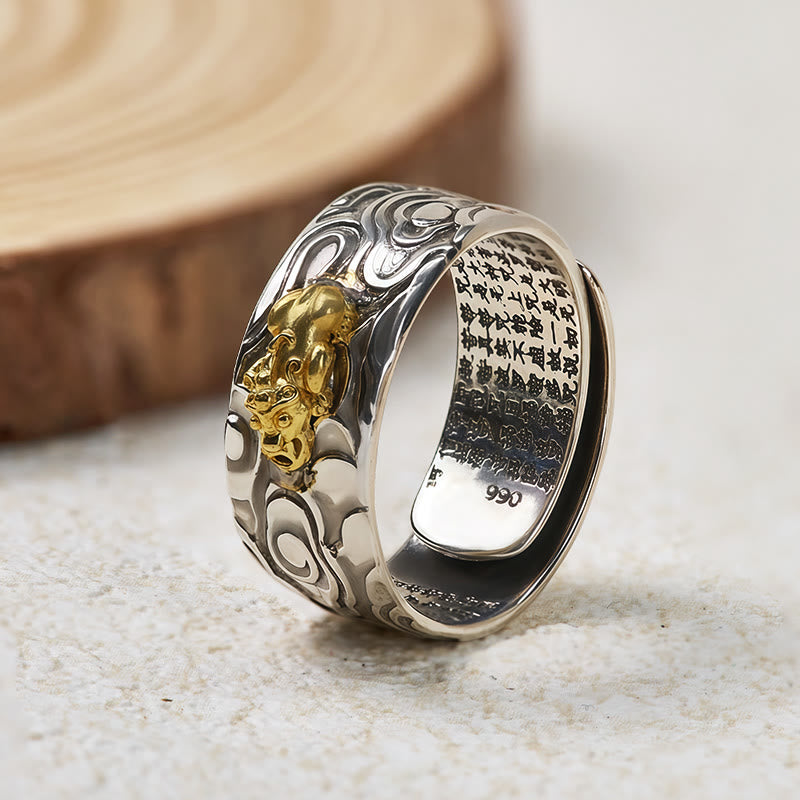 FuAttract Pixiu Attract Prosperity and Peace Wealth Band Adjustable Ring - image 4