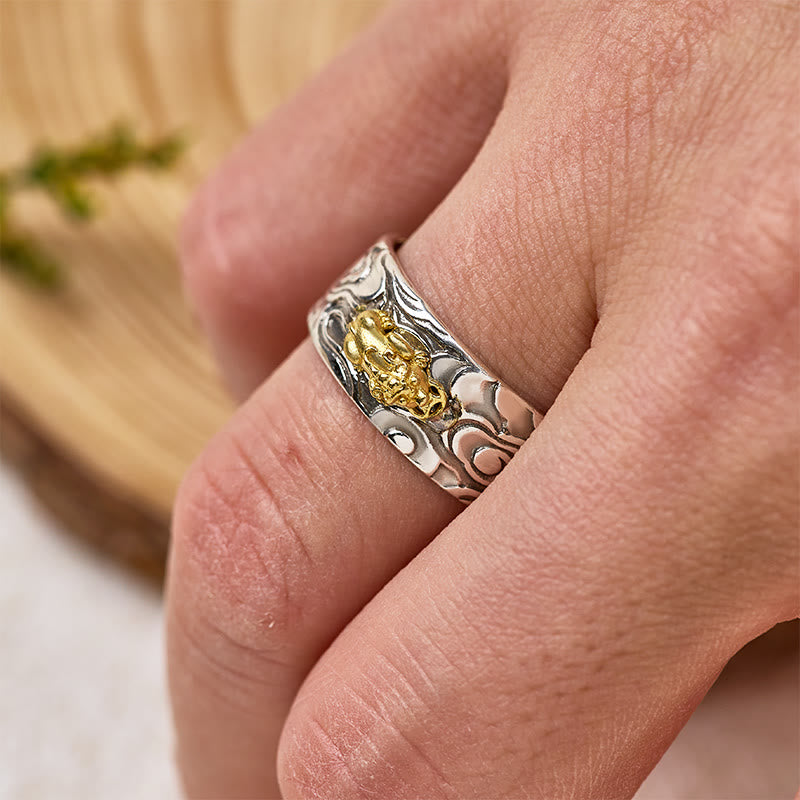 FuAttract Pixiu Attract Prosperity and Peace Wealth Band Adjustable Ring - image 3