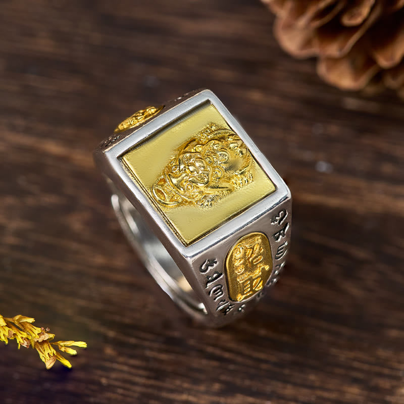 FuAttract Wealth & Power Pixiu Signet Mantra to Attract Prosperity and Success Ring - image 4