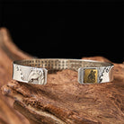FuAttract Protection & Good Luck Chinese Zodiac Engraved Mantra Cuff Bracelet  - Horse - image 1