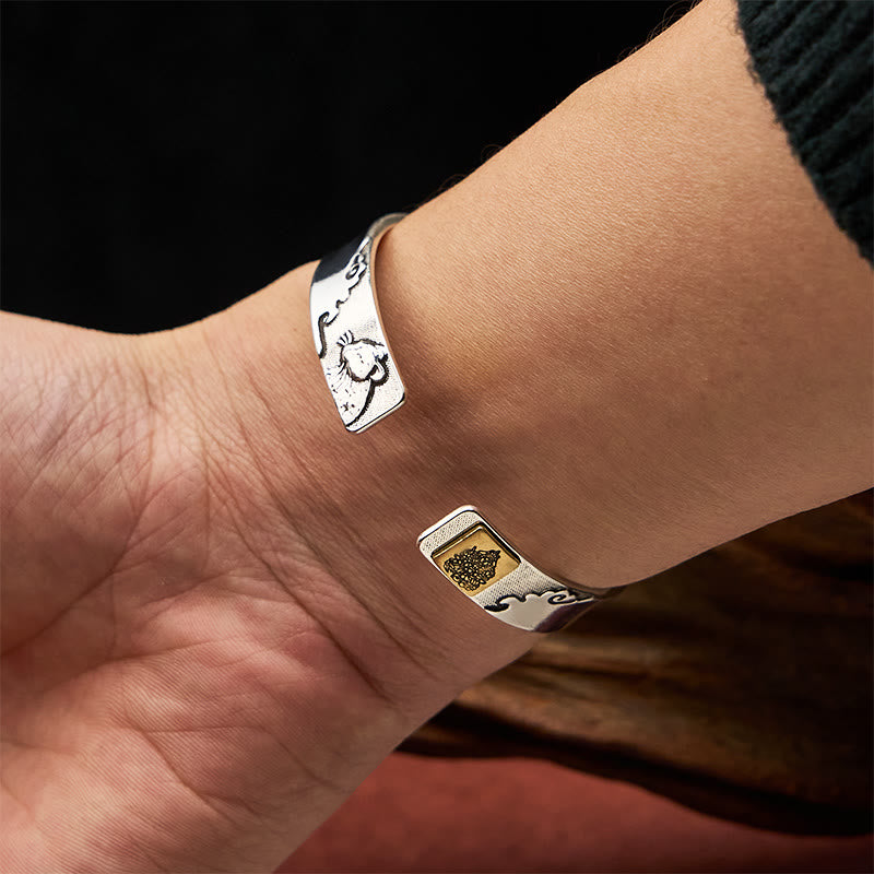 FuAttract Protection & Good Luck Chinese Zodiac Engraved Mantra Cuff Bracelet  - image 8
