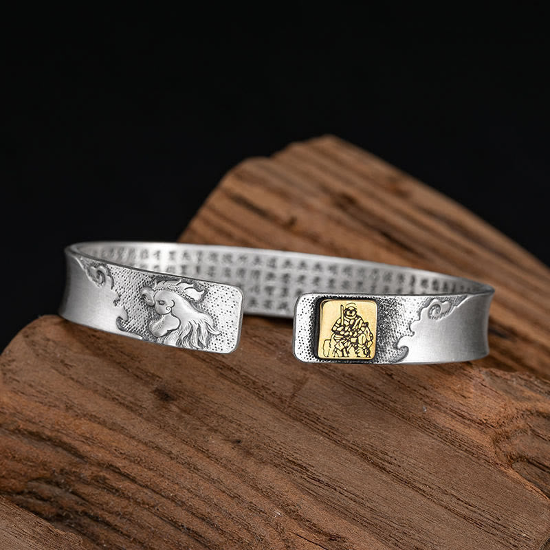FuAttract Protection & Good Luck Chinese Zodiac Engraved Mantra Cuff Bracelet  - Rooster - image 20