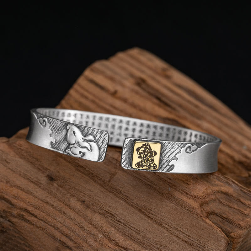 FuAttract Protection & Good Luck Chinese Zodiac Engraved Mantra Cuff Bracelet  - Rabbit - image 15