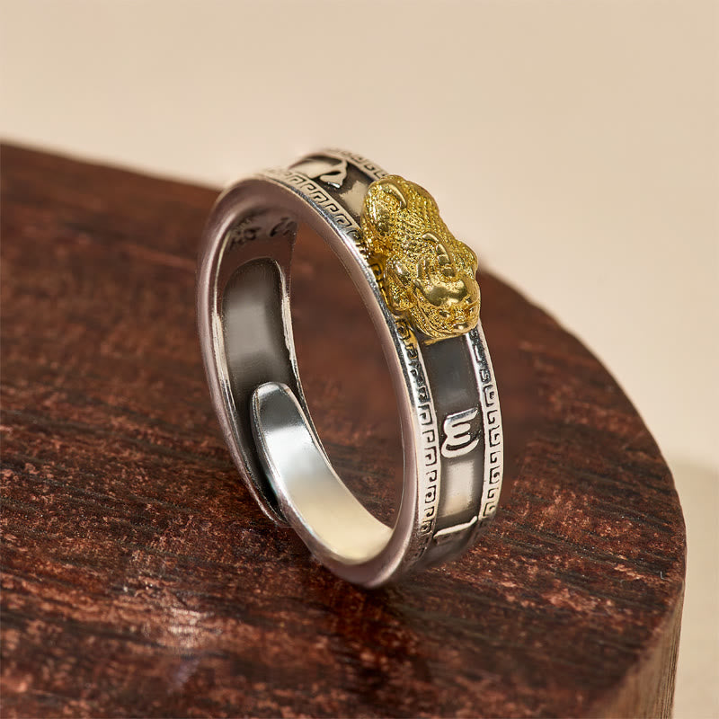 FuAttract Prosperity & Good Luck Om Mani Padme Hum Ring with Golden Pixiu - image 3