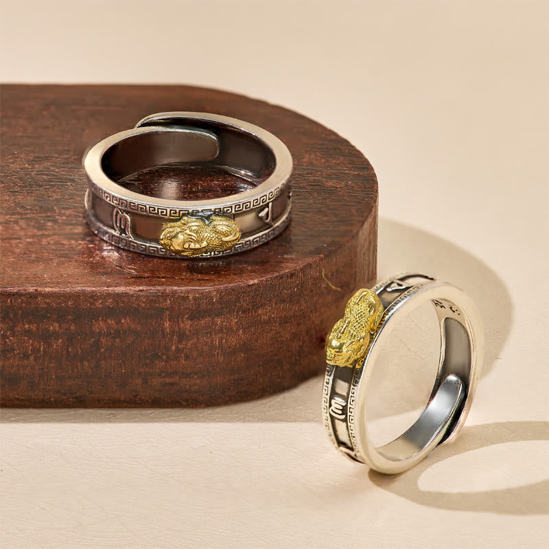 FuAttract Prosperity & Good Luck Om Mani Padme Hum Ring with Golden Pixiu - image 8