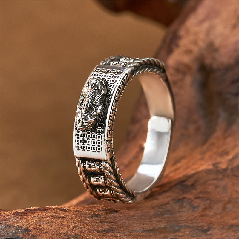 FuAttract Pixiu Wealth & Abundance Prayer Wheel Ring | Feng Shui Luck - Silver - Women - image 16