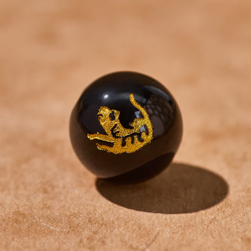 FuAttract Wealth Attraction Chinese Zodiac Pixiu & Obsidian Beads Bracelet - Tiger - 10mm - image 13