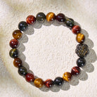 FuAttract Triple Tiger's Eye and Chinese Zodiac for Strength Bracelet - Pig - 8mm - image 0