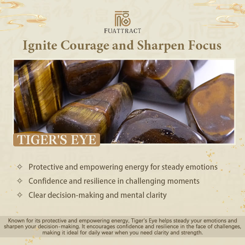 FuAttract Vitality & Wealth Attraction Bracelet: Tiger's Eye Beads with Gold Pixiu - image 8