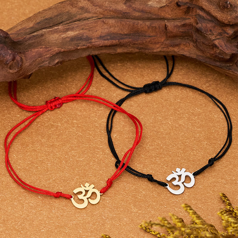 FuAttract Om Protection Red String Bracelet – Sacred Yoga Symbol for Calm & Balance - image 3