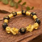 FuAttract Abundance & Protection Double Pixiu Black Obsidian Bracelet - Pixiu - image 0