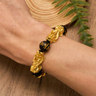 FuAttract Abundance & Protection Double Pixiu Black Obsidian Bracelet - image 3