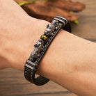 FuAttract Abundance & Power: Modern Double Pixiu Leather Bracelet with Mantra Bead - image 10
