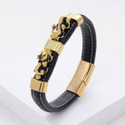 FREE Today: Success & Protection Double Pixiu on Black Leather Bracelet - Dark Blue - 23cm - image 21