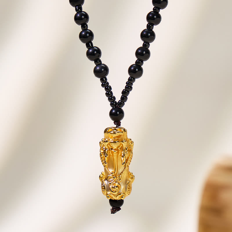 FuAttract Ultimate Protection Feng Shui Black Obsidian Mantra Beads with Pixiu Necklace - image 4