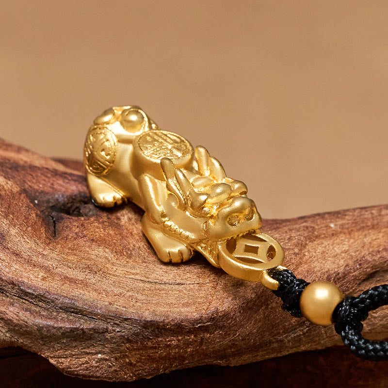 FuAttract Wealth & Fortune Amulet for Prosperity Success Gold Plated Pixiu Necklace - image 4