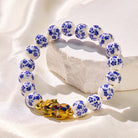 FuAttract Blue Porcelain Floral Beaded Elegance & Protection Color-Changing Pixiu Bracelet - image 1
