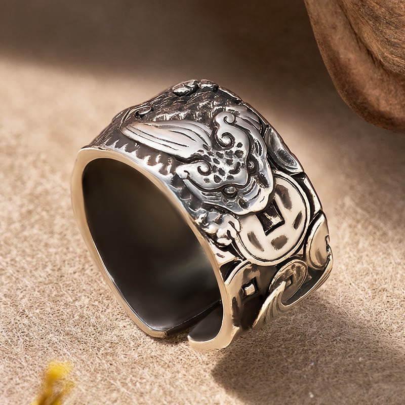 FuAttract Vintage Wealth & Protection Pixiu Adjustable Prosperity Ring - image 5