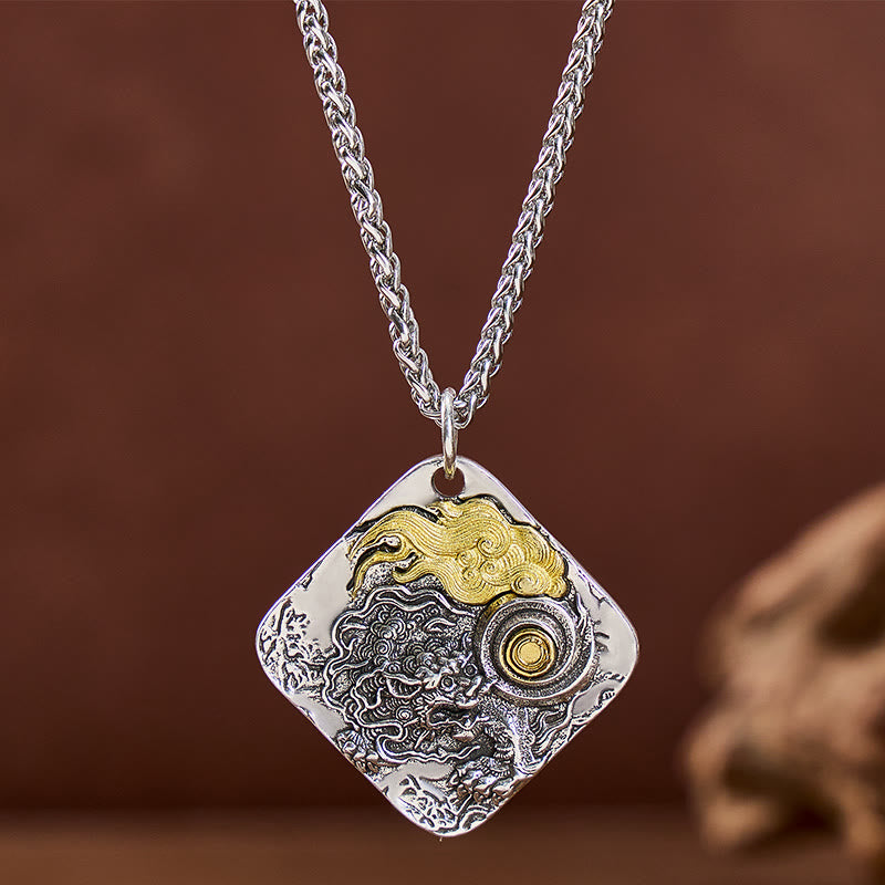 FuAttract Wealth & Luck Pixiu Two-Tone Totem Necklace for Protection and Success - image 2