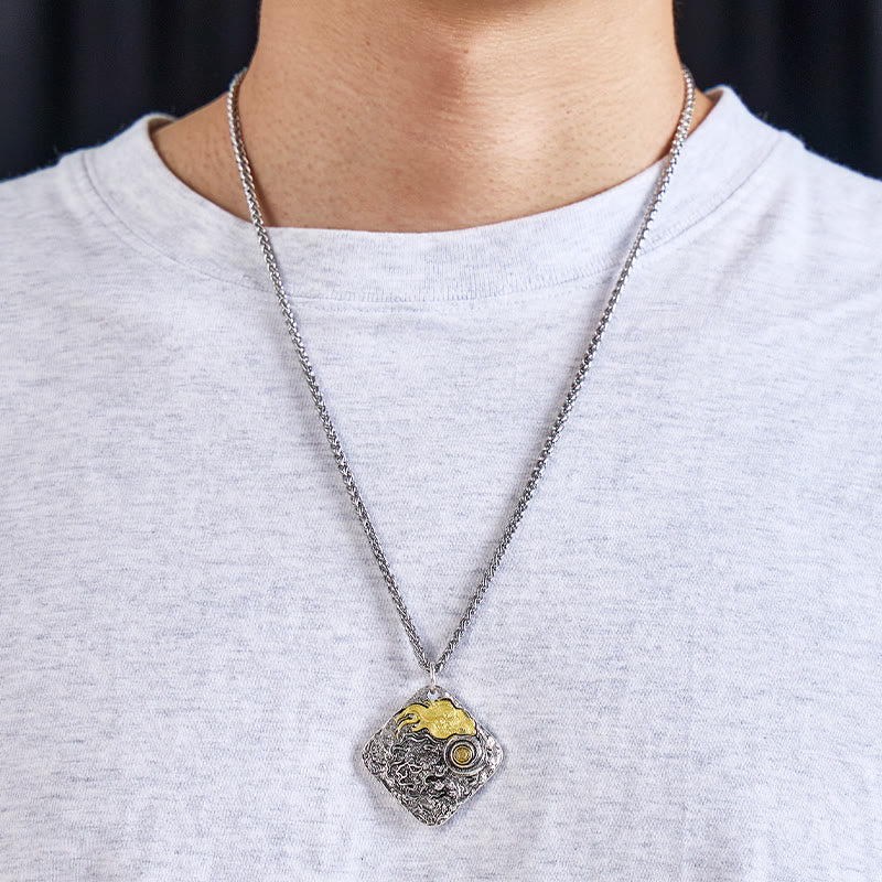 FuAttract Wealth & Luck Pixiu Two-Tone Totem Necklace for Protection and Success - image 3