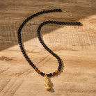 FuAttract Attract Wealth & Protection Feng Shui Black Obsidian & Tiger Eye Necklace - Pixiu - image 0