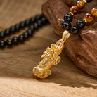 FuAttract Attract Wealth & Protection Feng Shui Black Obsidian & Tiger Eye Necklace - image 5