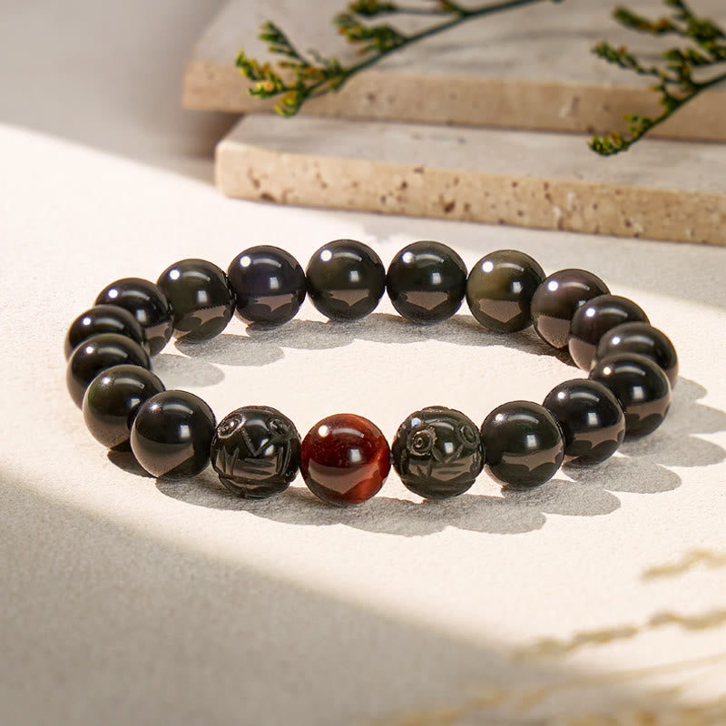 FuAttract Ultimate Protection & Balance Obsidian & Tiger Eye Beaded Pixiu Bracelet - image 1