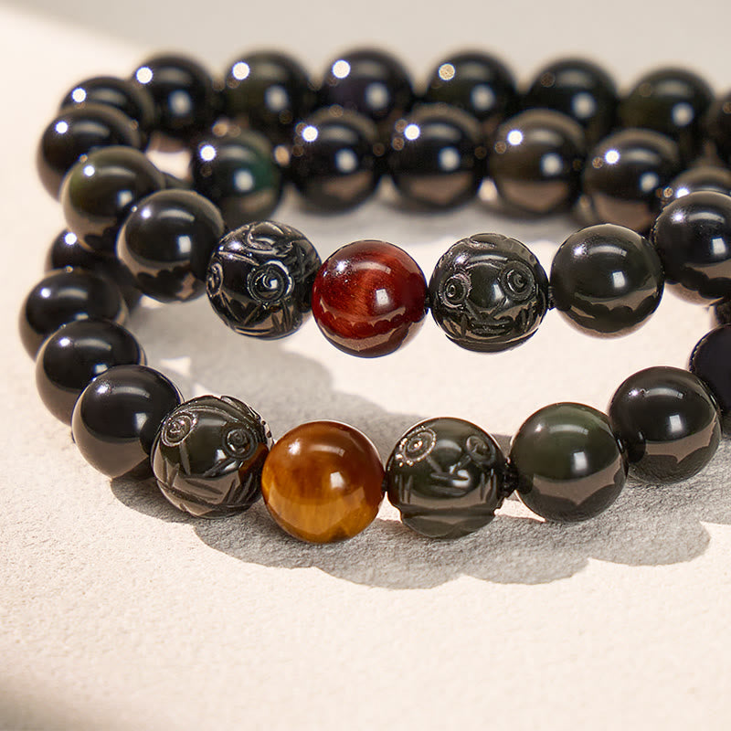 FuAttract Ultimate Protection & Balance Obsidian & Tiger Eye Beaded Pixiu Bracelet - image 8