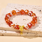 FuAttract Harmony Protection Fortune Chinese Zodiac Snowflake Agate Bracelet - Rat - image 0