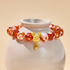 FuAttract Harmony Protection Fortune Chinese Zodiac Snowflake Agate Bracelet - image 2