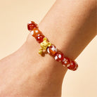 FuAttract Harmony Protection Fortune Chinese Zodiac Snowflake Agate Bracelet - image 3