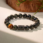 FuAttract Luck & Spiritual Protection Obsidian with Tiger Eye Chinese Zodiac Bracelet - image 2