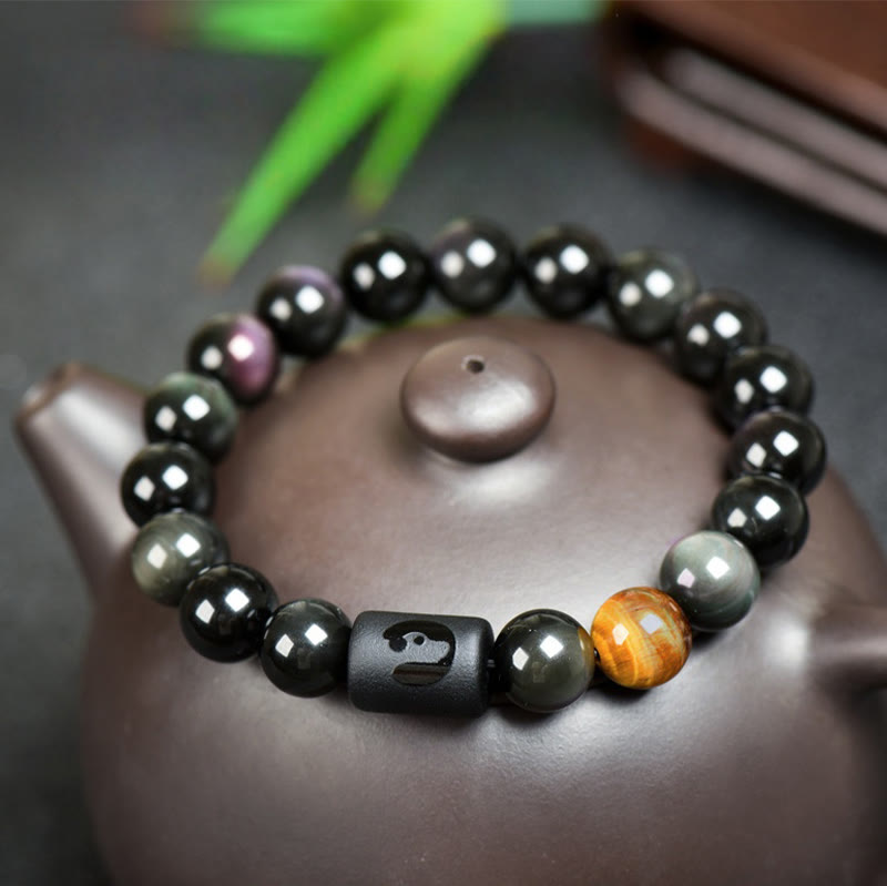 FuAttract Luck & Spiritual Protection Obsidian with Tiger Eye Chinese Zodiac Bracelet - Dog - image 18