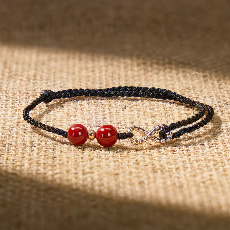 FuAttract Good Luck & Protection Infinity Charm with Cinnabar Beads Red String Bracelet - Black - image 18