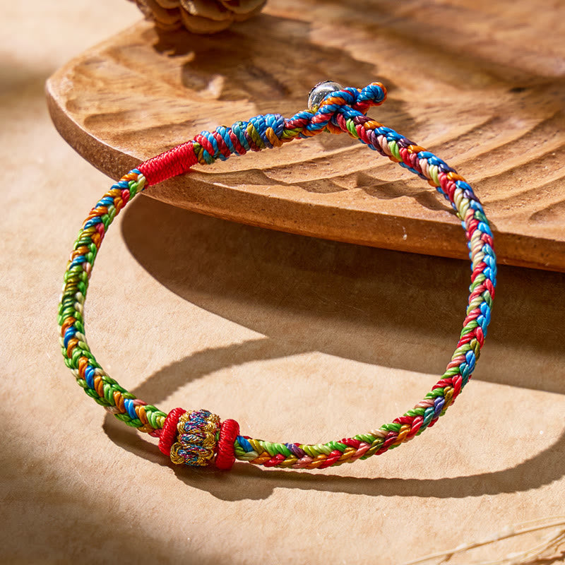 FuAttract Handmade Tibetan Lucky Knot Braided Bracelet for Protection & Success - image 1