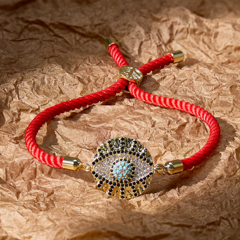 FuAttract Protection & Good Luck Blue Evil Eye Ward Off Negativity Red String Bracelet - 16-18cm - image 0
