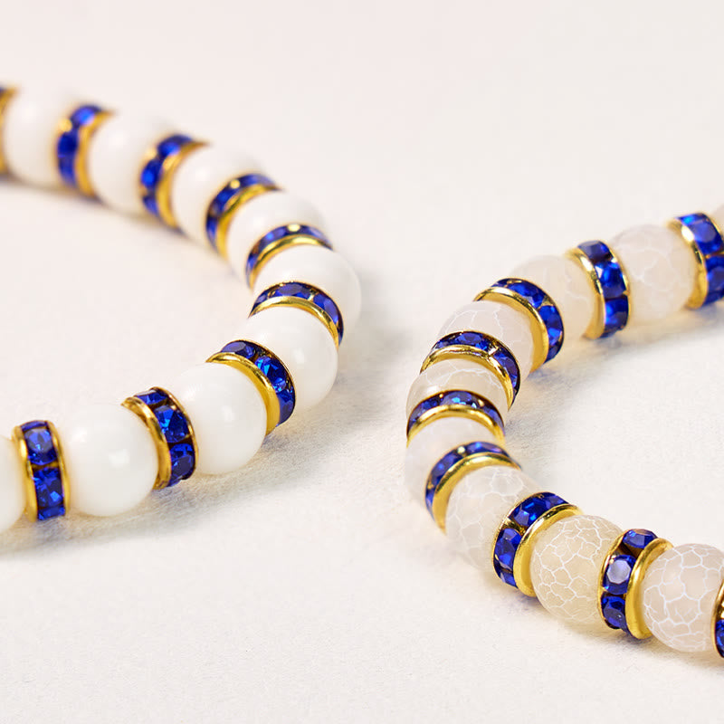 FuAttract Wealth Attraction & Luck White Natural Porcelain Crack Feng Shui Pixiu Bracelet - image 3