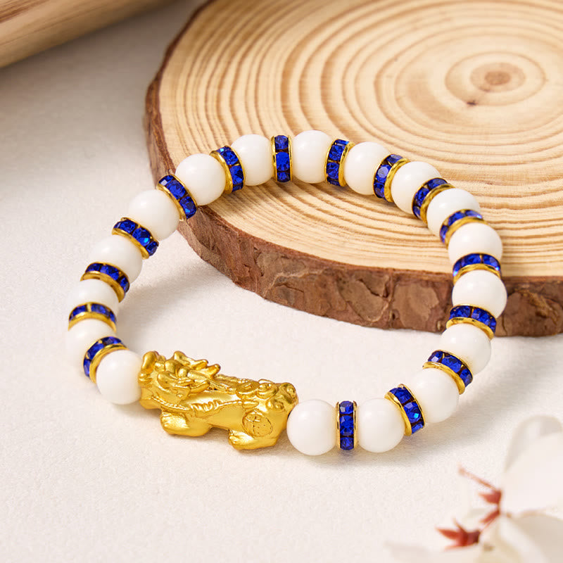 FuAttract Wealth Attraction & Luck White Natural Porcelain Crack Feng Shui Pixiu Bracelet - image 7