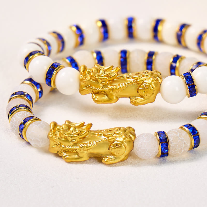 FuAttract Wealth Attraction & Luck White Natural Porcelain Crack Feng Shui Pixiu Bracelet - image 8