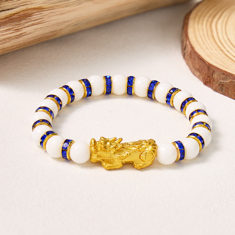 FuAttract Wealth Attraction & Luck White Natural Porcelain Crack Feng Shui Pixiu Bracelet - Ceramic - image 5