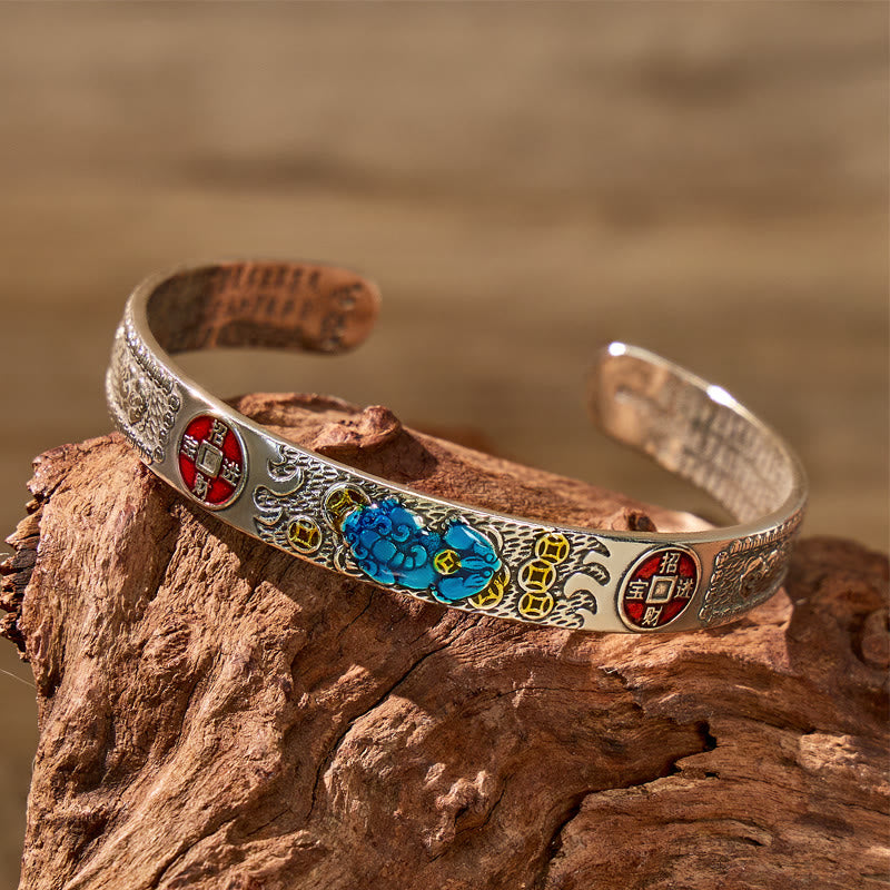 FuAttract Manifest Prosperity Handcrafted Enamel Feng Shui Pixiu Bangle - image 1