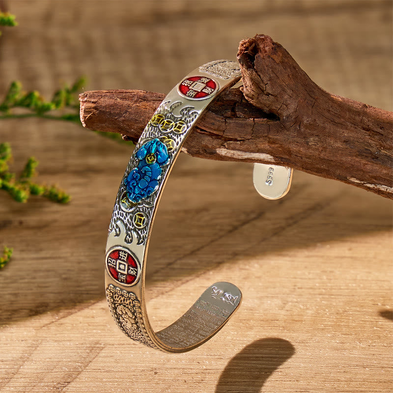 FuAttract Manifest Prosperity Handcrafted Enamel Feng Shui Pixiu Bangle - Pixiu - image 0
