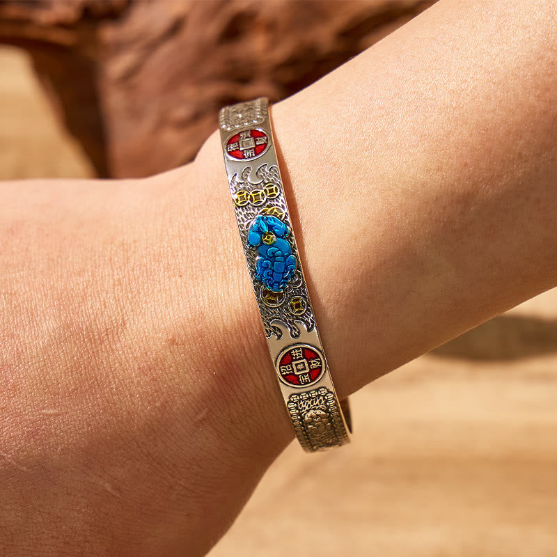 FuAttract Manifest Prosperity Handcrafted Enamel Feng Shui Pixiu Bangle - image 3